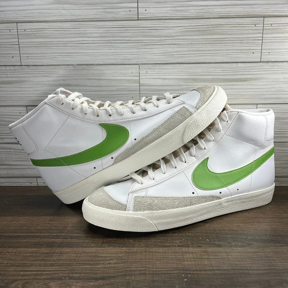 Nike Blazer Mid '77 Vintage White Chlorophyll Men's Shoes - Men's Size 13